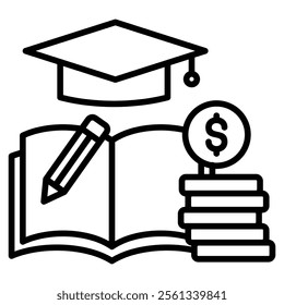 Financial Education Icon Element For Design