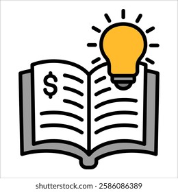 Financial Education Icon Element For Design