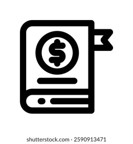 financial education line icon. vector icon for your website, mobile, presentation, and logo design.