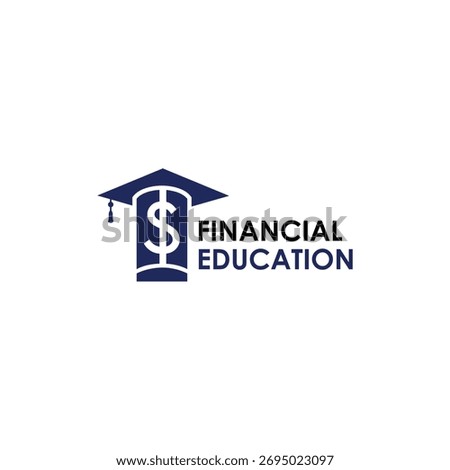 Financial Education Logo Vector Simple