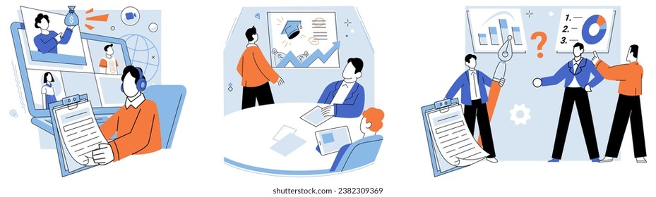 Financial education vector illustration. Internal motivation is key to successful learning in field finance and economics The financial education metaphor compares process learning about finance