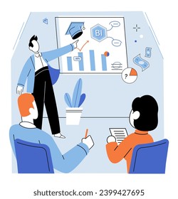 Financial education vector illustration. Knowledge finance empowers individuals to make informed financial decisions and take control their economic well being Teaching and training programs