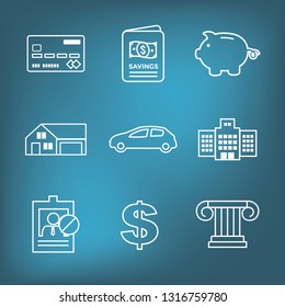 Financial Emergency Fund Icons  - Home or House, Car or Vehicle Damage, Job Loss or Unemployment, and Hospital or Medical Bills