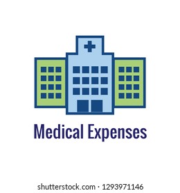 Financial Emergency Fund Icons  w Home or House, Car or Vehicle Damage, Job Loss or Unemployment, and Hospital or Medical Bills