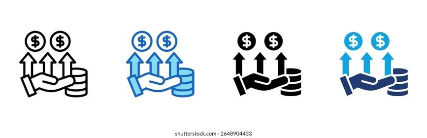 Financial Empowerment icon Multi Style Vector Illustration