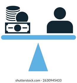 Financial equity icon vector for share value, capital holding, and financial ownership. Ideal for stock themes, business UI, and capital investment graphics in economic projects.