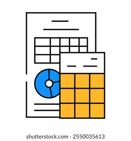 financial esg line icon vector. financial esg sign. isolated symbol illustration