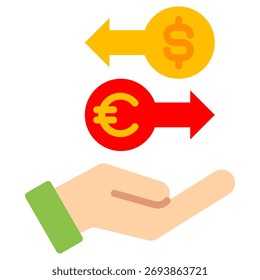 Ícone Simples do Financial Exchange Ilustração de Vetor