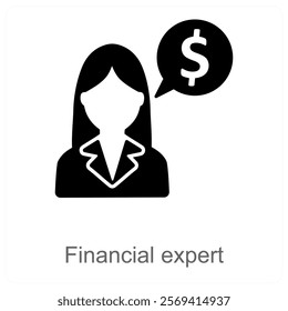 Financial Expert and advisor icon concept