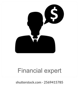 Financial Expert and advisor icon concept