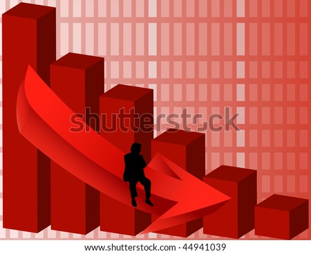 Financial Failure - vector illustration
