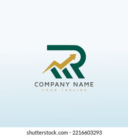 Financial and Fashion letter R logo design