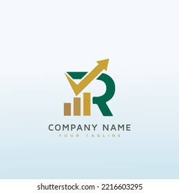 Financial and Fashion letter R logo design