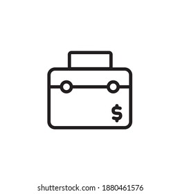 Financial file icon. Money and banking icons, outline icon style. Vector