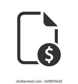 Icono de archivo financiero, gráficos vectoriales