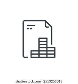 Financial File icon, vector illustration