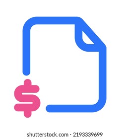 Financial Files Icon Two Tone Color