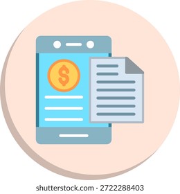 Icono de estilo de círculo plano financiero