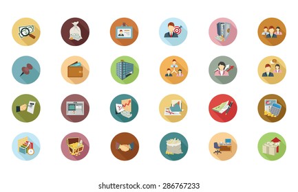 Financial Flat Colored Icons 3 
