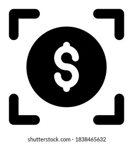 Financial focus icon design, trendy vector of business target 