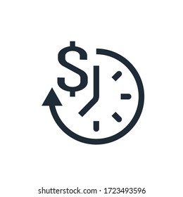 Financial forecast. Effective planning. Vector icon isolated on white background.