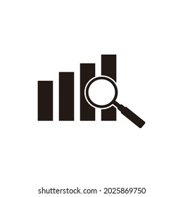 Icono de previsión financiera en estilo plano. Ilustración de análisis de negocio sobre fondo aislado blanco. Concepto de signo de previsión financiera analítica.