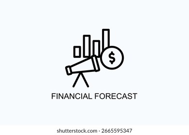 Ícone De Previsão Financeira Ou Ilustração De Vetor Isolada De Logotipo
