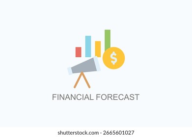 Ícone De Previsão Financeira Ou Ilustração De Vetor Isolada De Logotipo
