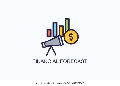 Ícone De Previsão Financeira Ou Ilustração De Vetor Isolada De Logotipo
