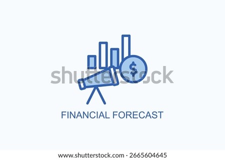 Financial Forecast Icon Or Logo Isolated Vector Illustration