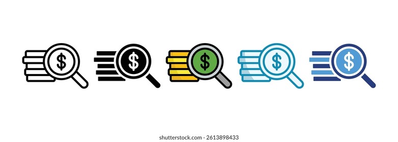 Financial Forecast Icon Set Multiple Style Collection