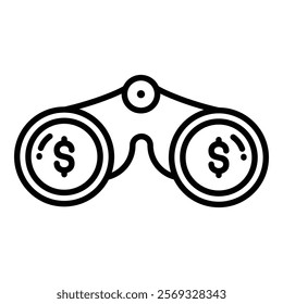 Financial Forecasting Icon Element For Design