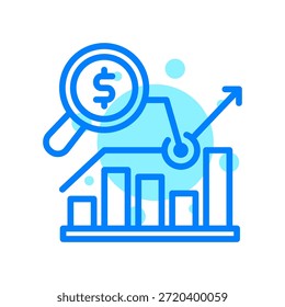 Financial Forecasting Icon In Shape Vector Illustration