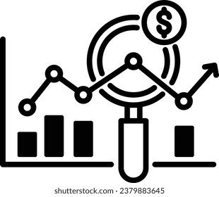 financial forecasting icon vector analysis symbol