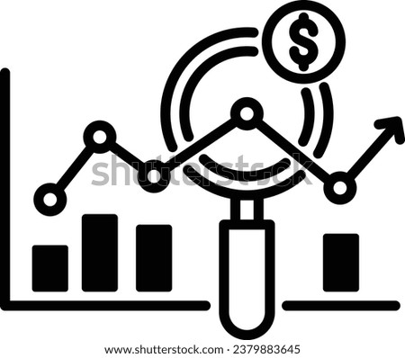 financial forecasting icon vector analysis symbol