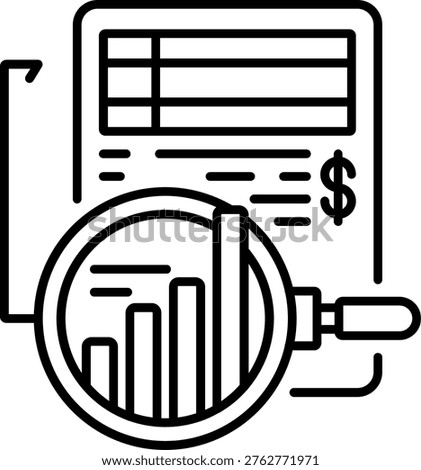 Financial Forecasting Illustration vector Icon Design