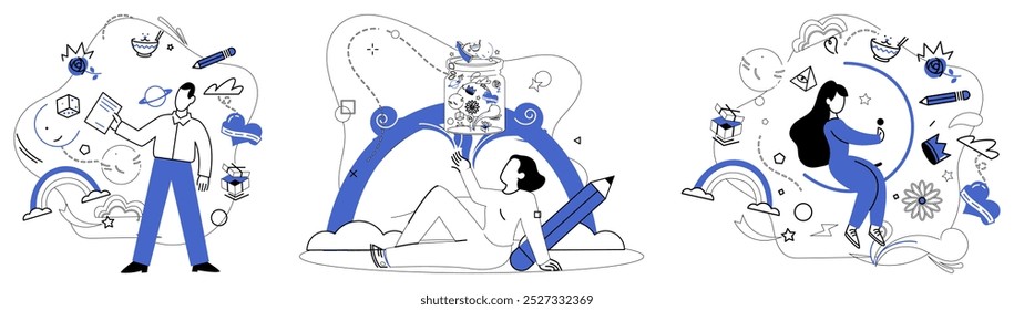 Financial forecasting vector illustration. Market research is microscope through which financial analysts examine intricate details economy Financial analytics is melody played by orchestra investment