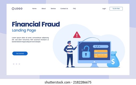 Financial Fraud, Data protection metaphors set. Database, cyber security, control, protection of computer services and electronic information. Vector isolated concept metaphor illustrations banner	