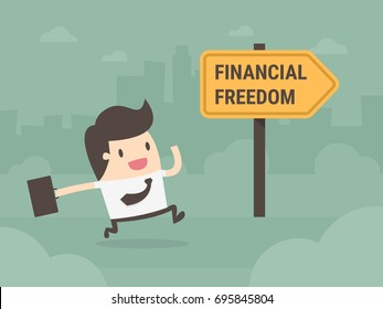 Financial Freedom. Business Concept Illustration.