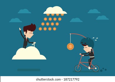 financial freedom concept, vector