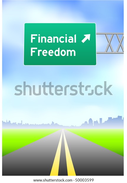 Financial Freedom Highway Sign Original
Vector Illustration
