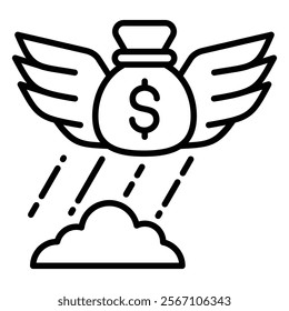 Financial Freedom Icon Element For Design