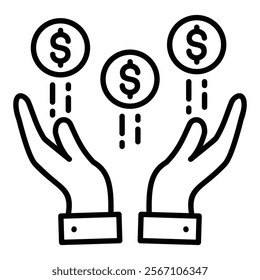 Financial Freedom Icon Element For Design
