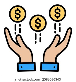 Financial Freedom Icon Element For Design