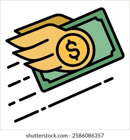 Financial Freedom Icon Element For Design