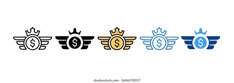 Financial Freedom Icon Set Multiple Style Collection
