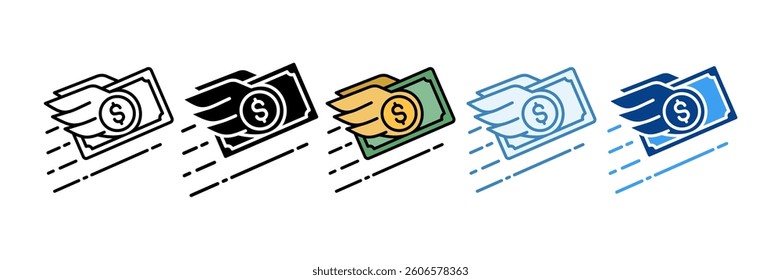 Financial Freedom Icon Set Multiple Style Collection