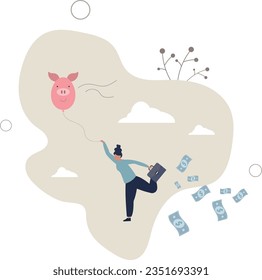 Finanzielle Freiheit oder finanzielle Unabhängigkeit Konzept.Flache Vektorgrafik.