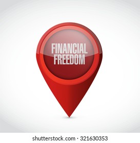 financial freedom pointer sign concept illustration design graphic