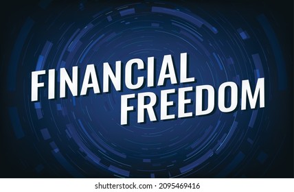 Financial Freedom Word Concept Vector Illustration Stock Vector ...